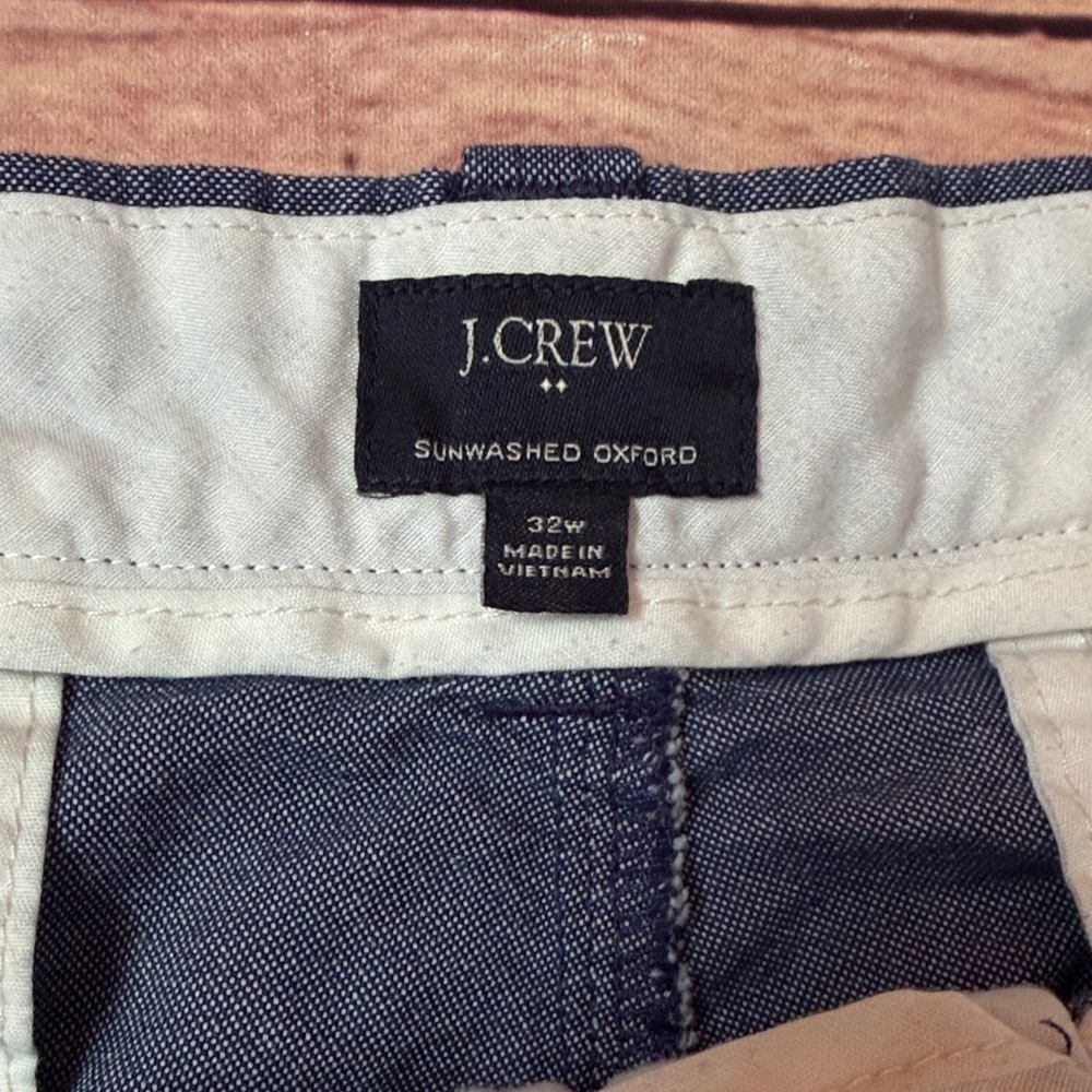 J. Crew Blue Men's Flat Front Shorts - Picture 2 of 8